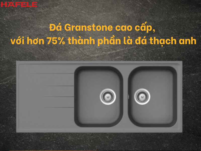CHẬU GRANSTONE HAFELE HS18-GED2R80 MÀU XÁM 570.35.560 -