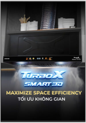 MÁY HÚT MÙI KOCHER TURBO 3D X3D-350D MÀU ĐEN