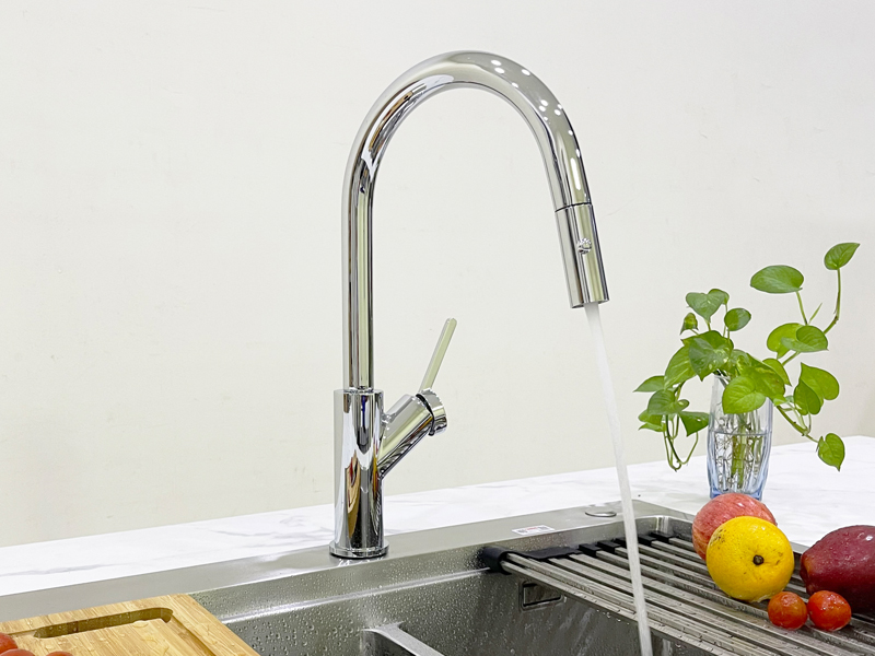 VÒI RỬA BÁT DÂY RÚT KONOX PONTE CHROME - 1 5 2