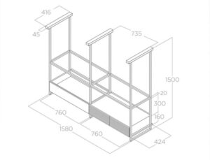 MÁY HÚT MÙI ÁP TƯỜNG ELICA OPEN SUITE BL/F/160 - 10 1 1