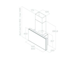 MÁY HÚT MÙI ÁP TƯỜNG ELICA PLAT WH/F/55 - 10 8