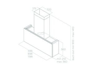 MÁY HÚT MÙI ÁP TƯỜNG ELICA RULES DEKT/F/120 - 10 9 1