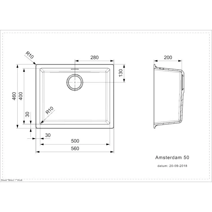 CHẬU RỬA BÁT ĐÁ 1 HỘC REGINOX AMSTERDAM 50 ĐEN HMH.R30844 - 13