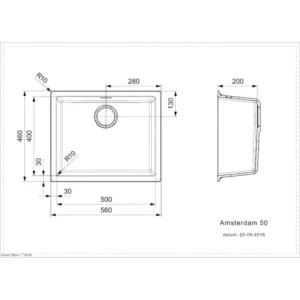 CHẬU RỬA BÁT ĐÁ 1 HỘC REGINOX AMSTERDAM 50 KEM HMH.R30868 - 15