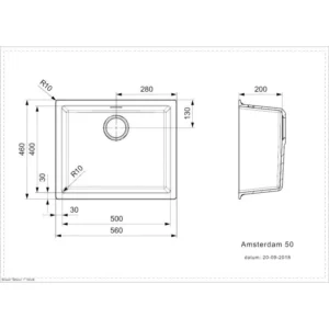 CHẬU RỬA BÁT ĐÁ 1 HỘC REGINOX AMSTERDAM 50 XÁM HMH.R30851 - 18