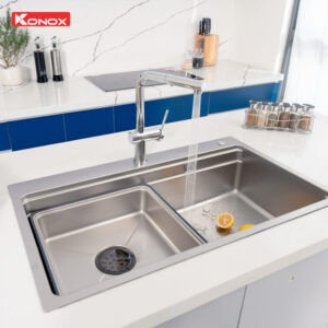 VÒI RỬA BÁT DÂY RÚT KONOX STREAM CHROME - 2 2