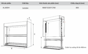 NÂNG HẠ ĐIỆN THÔNG MINH NAN OVAL GRANDX XL.80EM  - 2 XL 80EM 1