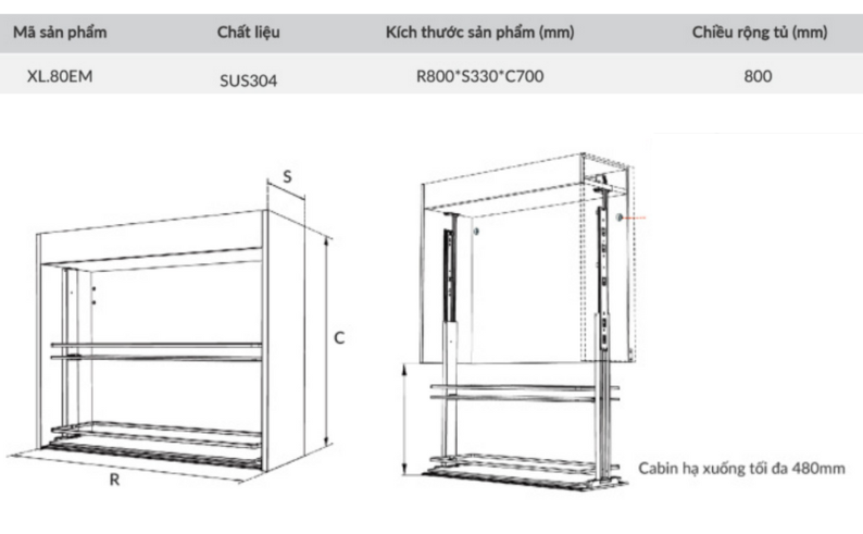 NÂNG HẠ ĐIỆN THÔNG MINH NAN OVAL GRANDX XL.80EM  - 2 XL 80EM 1