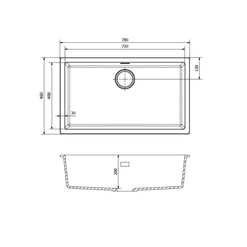 CHẬU RỬA BÁT ĐÁ 1 HỘC REGINOX AMSTERDAM 72 ĐEN HMH.R30882 - 20