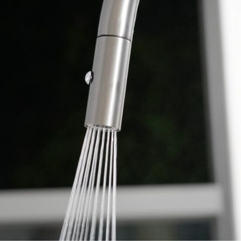 VÒI RỬA BÁT DÂY RÚT KONOX VENICE GUN METAL - 20001 che do voi 1 voi rua bat day rut venice gun metal