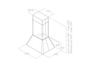 MÁY HÚT MÙI ĐẢO BẾP ELICA IKONA BL MAT/A/60 - 4 2 1