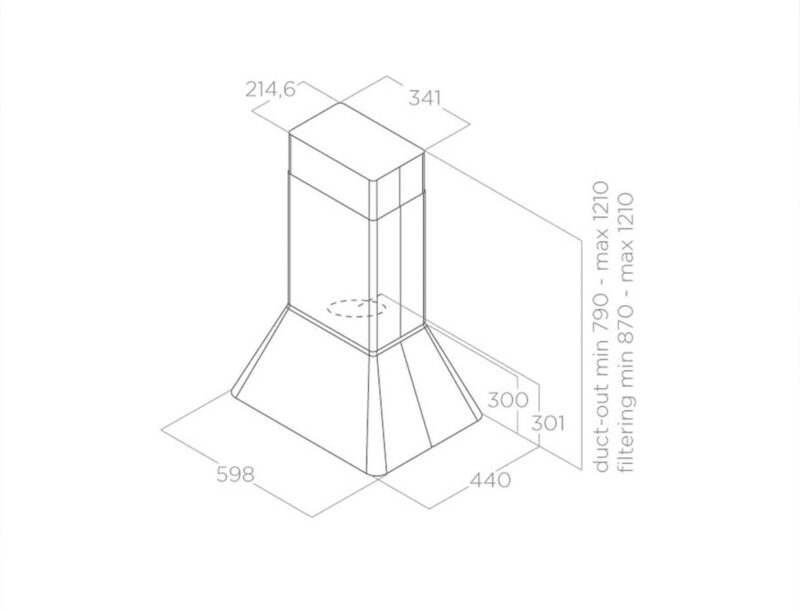 MÁY HÚT MÙI ĐẢO BẾP ELICA IKONA BL MAT/A/60 - 4 2 1