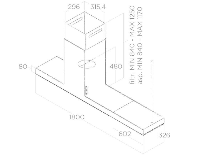 MÁY HÚT MÙI ĐẢO BẾP ELICA HAIKU ISLAND WH/A/180 - 89 2919