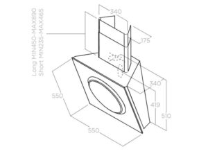 MÁY HÚT MÙI ÁP TƯỜNG ELICA MINI OM WH/F/55 - ELICA MINI OM
