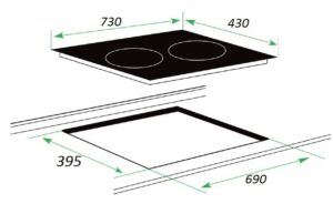 BẾP TỪ 2 VÙNG NẤU KAFF KF-FL6868 SMART - F 2
