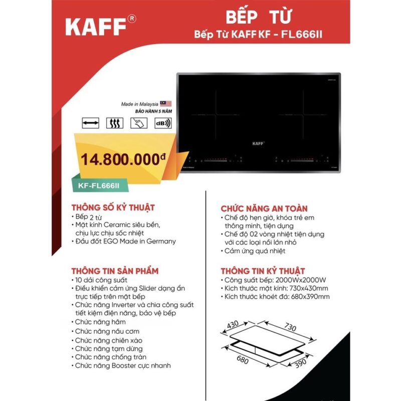 BẾP TỪ ĐÔI KAFF KF-FL666II NHẬP KHẨU MALAYSIA - IMG 7456