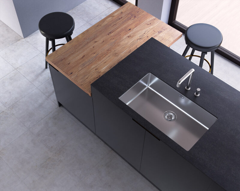 CHẬU RỬA ĐƠN ELICA MAKI ST-R PLADOS SL7400 SATIN FINISH - MAKI ST R SL7400 HINH SAN PHAM 2