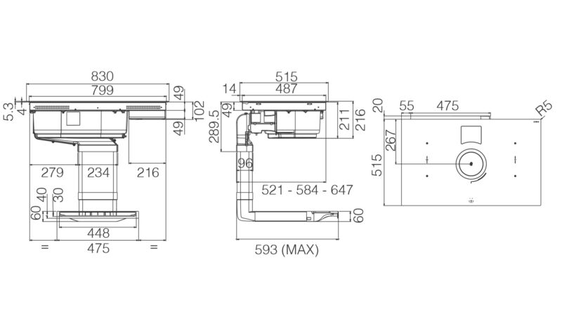 BẾP TÍCH HỢP HÚT MÙI ELICA NIKOLATESLA SWITCH GLOW BL/A/83 - SP NikolaTesla Switch Glow Technology 3