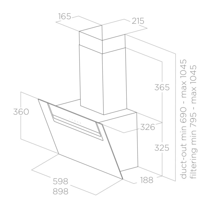 MÁY HÚT MÙI ÁP TƯỜNG ELICA SHEEN-S WH/A/60