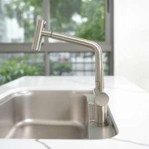 VÒI RỬA BÁT DÂY RÚT KONOX VOLTA NICKEL - Voi nuoc nong lanh Konox Volta Nickel 2
