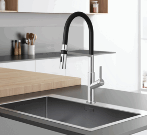 VÒI RỬA BÁT THÂN MỀM KONOX TEMA NICKEL - Voi rua KONOX Tema Chrome