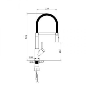 VÒI RỬA BÁT THÂN MỀM KONOX BIAN - Voi rua bat than mem Bian ban ve 500x500 1