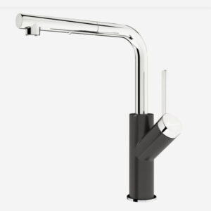 VÒI RỬA BÁT DÂY RÚT KONOX ARTAN BLACK - anh voi rua bat konox Artan Black