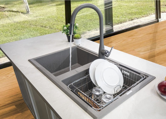 VÒI RỬA BÁT DÂY RÚT KONOX CURVA GREY - blog curva grey tk