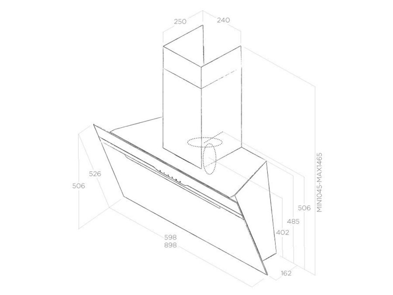 MÁY HÚT MÙI ÁP TƯỜNG ELICA MAJECTIC BL/A/90