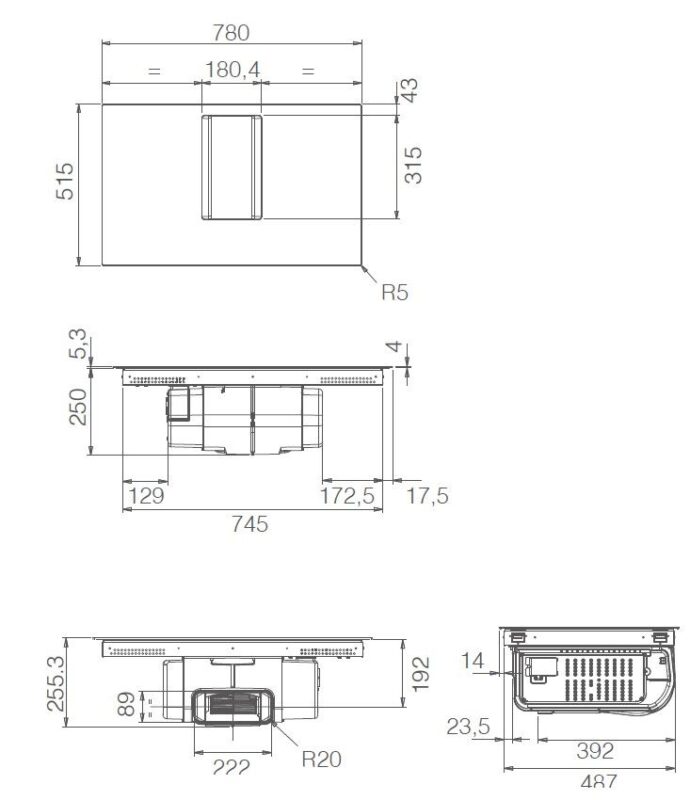 BẾP TÍCH HỢP HÚT MÙI ELICA NIKOLATESLA ALPHA BL/F PO/78