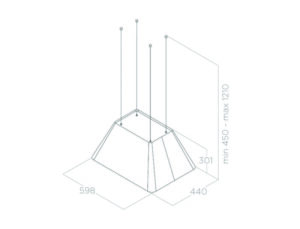 MÁY HÚT MÙI ÂM TỦ ELICA IKONA LIGHT BL MAT/F/60 - h24