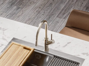 VÒI RỬA BÁT DÂY RÚT KONOX PONTE NICKEL - lap dat thuc te voi rua bat rut day konox ponte nickel