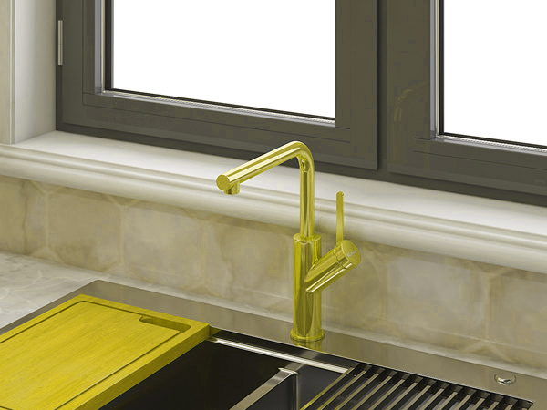 VÒI RỬA BÁT DÂY RÚT KONOX ARTAN GOLD - lap dat voi rua bat rut day konox artan gold