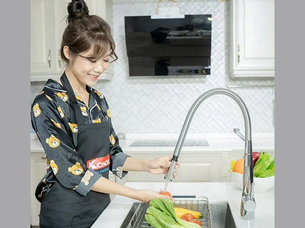 VÒI RỬA BÁT THÂN MỀM KONOX KN1909 - lap dat voi rut day konox kn1909