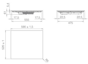 BẾP TỪ ELICA 4 VÙNG NẤU PRIMIS 604 PLUS BL - primis 604 plus size scaled 1