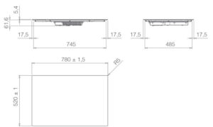BẾP TỪ ELICA 4 VÙNG NẤU PRIMIS 804 PLUS BL - primis 804 plus size scaled 1