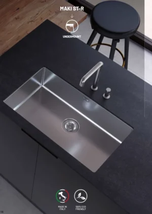 CHẬU RỬA ĐƠN ELICA MAKI ST-R PLADOS SL7400 SATIN FINISH - sl7400 demo copy