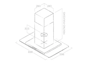 MÁY HÚT MÙI ĐẢO BẾP ELICA TRIBE ISLAND IX/A/90X60 - tribe island