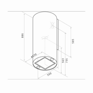 MÁY HÚT MÙI ÁP TƯỜNG ELICA TUBE IX/A/43 - tube ix a 43 prf0007783a bvkt