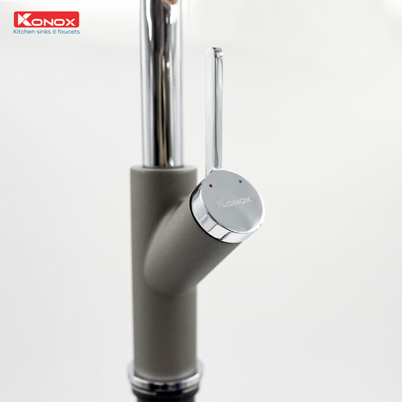 VÒI RỬA BÁT KONOX MODO GREY - voi rua bat Modo Grey kitchen faucet