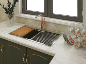 VÒI RỬA BÁT DÂY RÚT KONOX ARTAN ROSE GOLD - voi rua bat konox ArtanRoe Gold