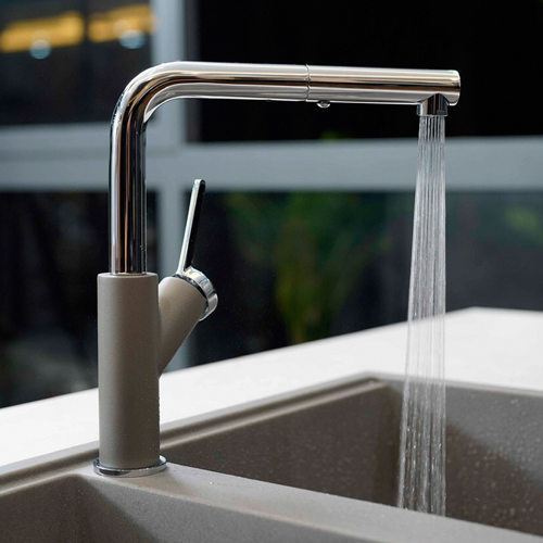 VÒI RỬA BÁT DÂY RÚT KONOX ARTAN GREY - voi rua bat konox artan grey 3