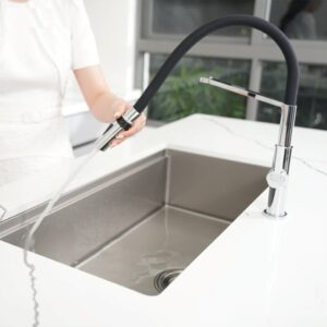 VÒI RỬA BÁT THÂN MỀM KONOX TEMA NICKEL - voi rua bat than mem nong lanh Konox Tema Chrome 3