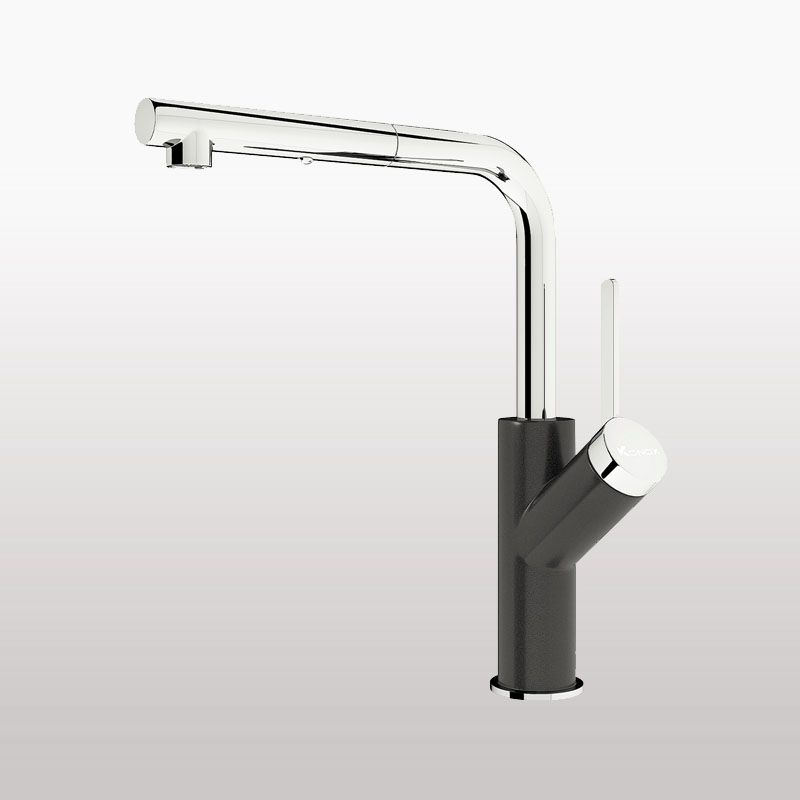 VÒI RỬA BÁT DÂY RÚT KONOX ARTAN BLACK