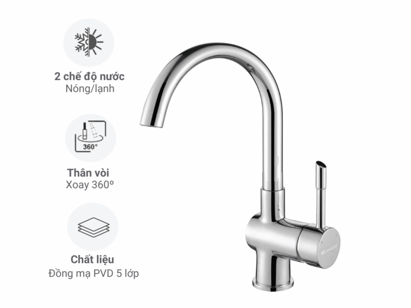 VÒI RỬA BÁT KONOX KN1206 - voi rua konox kn1206
