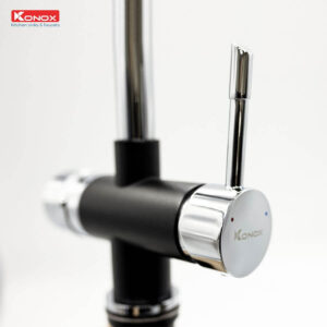 VÒI RỬA BÁT DÂY RÚT KONOX ALTO BLACK - voiruabatkonoxtrimwaterblackkitchenfaucet21 4043
