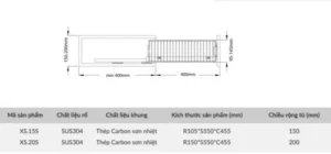 KỆ ĐỰNG GIA VỊ NAN DẸP GRANDX XS.15S 15CM - xs