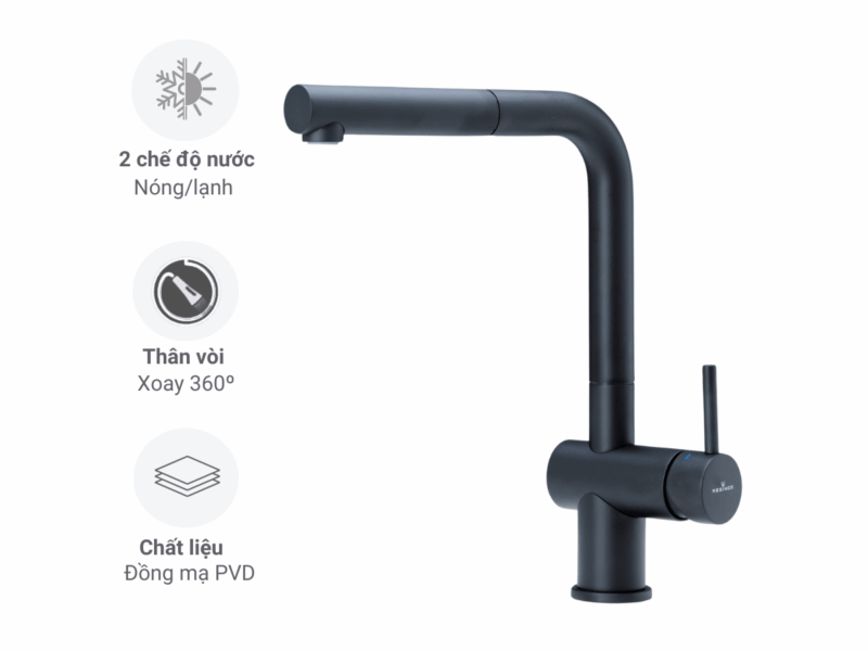 VÒI RỬA BÁT REGINOX CEDAR MẠ ĐEN HMH.R31643 - 12