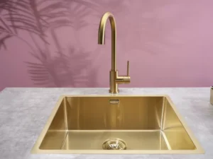CHẬU RỬA BÁT INOX 1 HỐ REGINOX MIAMI 50 VÀNG PVD HMH.R30745 - 14