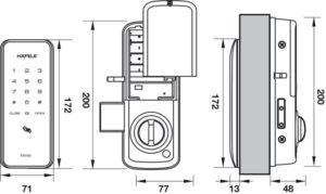 KHÓA ĐIỆN TỬ ER5000 HEFELE 912.05.318 - 1594122252 02577848 0